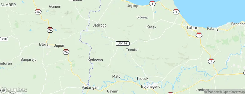 Tanggir Timur, Indonesia Map