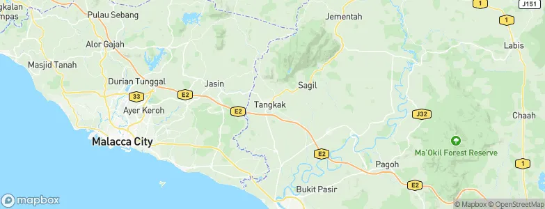 Tangkak, Malaysia Map