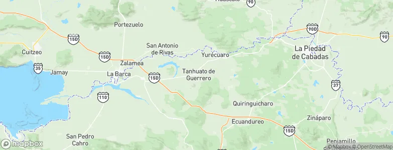 Tanhuato de Guerrero, Mexico Map