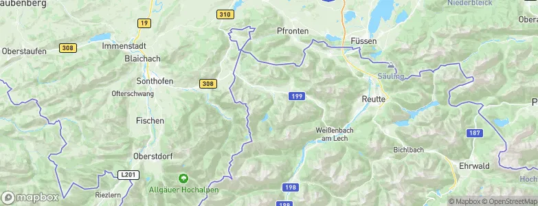 Tannheim, Austria Map
