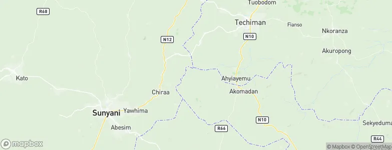 Tano-Kwayem, Ghana Map