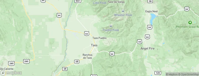 Taos Pueblo, United States Map