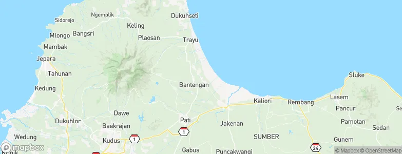 Tapen, Indonesia Map