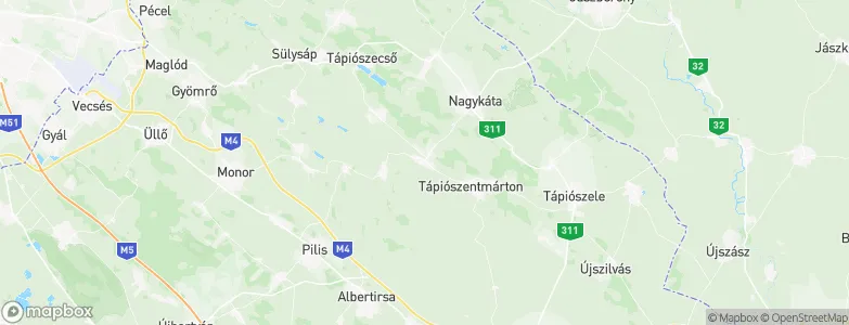 Tápióbicske, Hungary Map