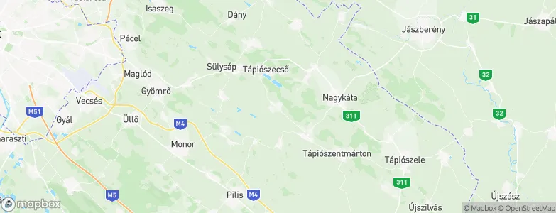 Tápióság, Hungary Map