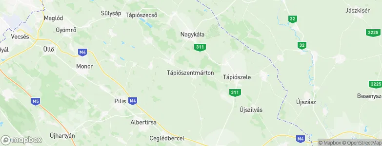 Tápiószentmárton, Hungary Map