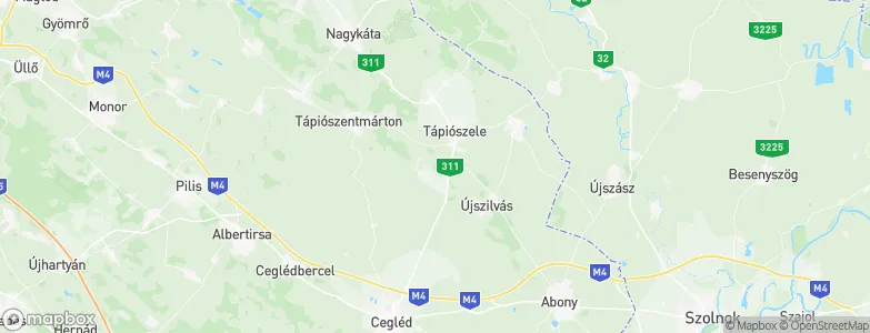 Tápiószőlős, Hungary Map