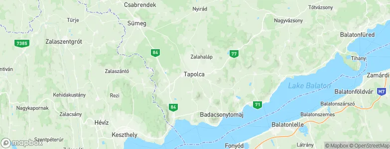 Tapolca, Hungary Map