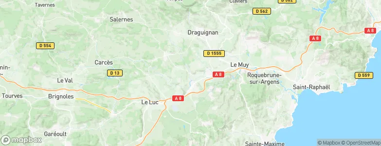 Taradeau, France Map