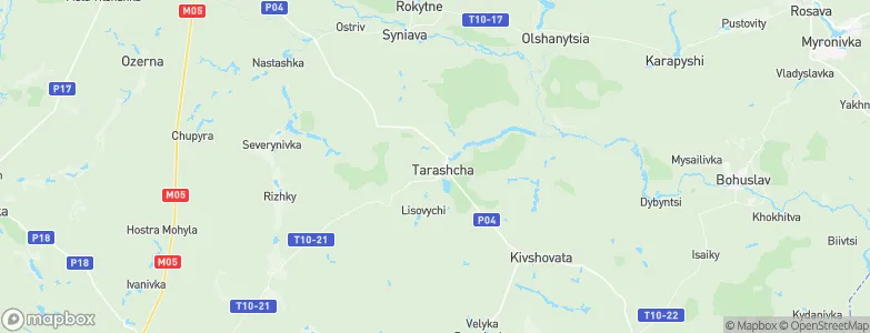 Tarashcha, Ukraine Map