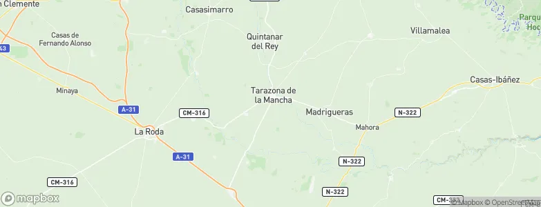 Tarazona de la Mancha, Spain Map