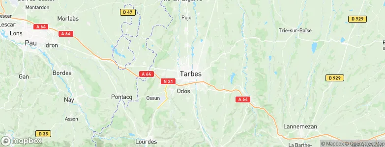 Tarbes, France Map
