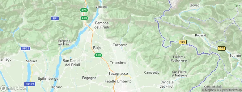 Tarcento, Italy Map