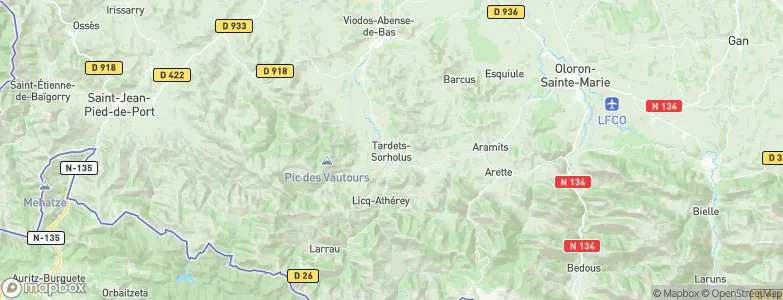 Tardets, France Map