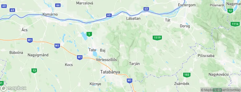 Tardos, Hungary Map