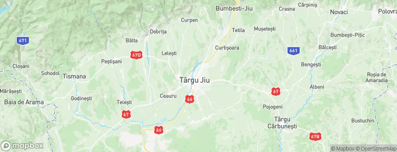 Târgu Jiu, Romania Map