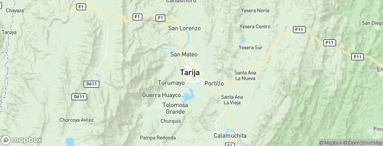 Tarija, Bolivia Map