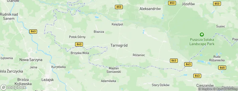 Tarnogród, Poland Map