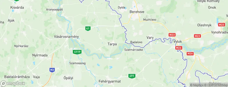 Tarpa, Hungary Map