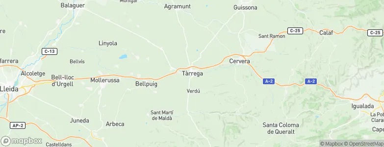 Tàrrega, Spain Map