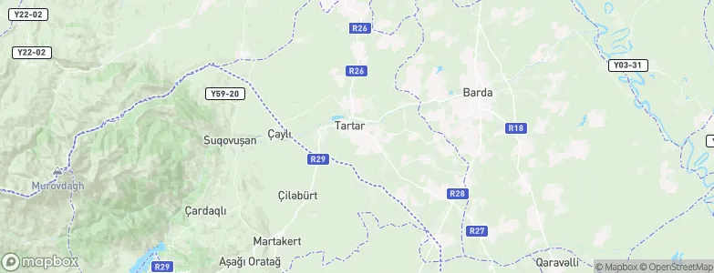 Tartar Rayon, Azerbaijan Map