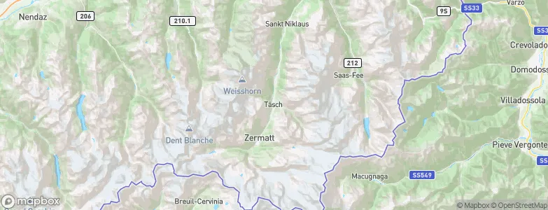 Täsch, Switzerland Map