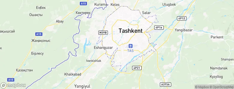 Tashkent, Uzbekistan Map