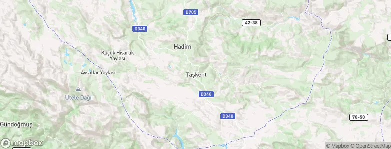 Taşkent, Turkey Map