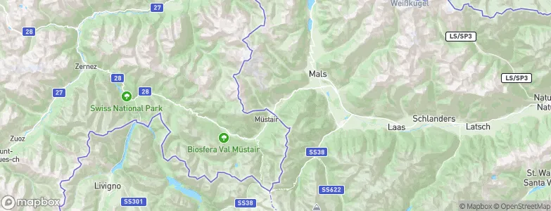 Taufers im Münstertal, Italy Map