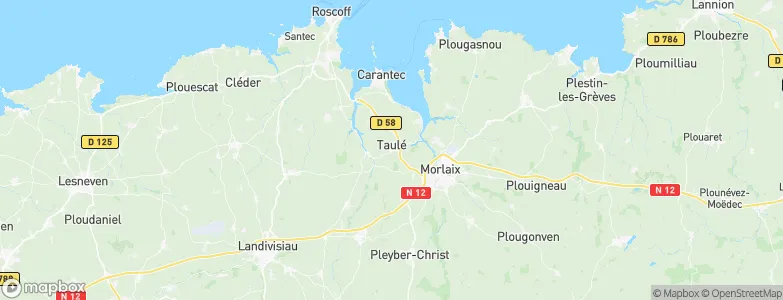 Taulé, France Map