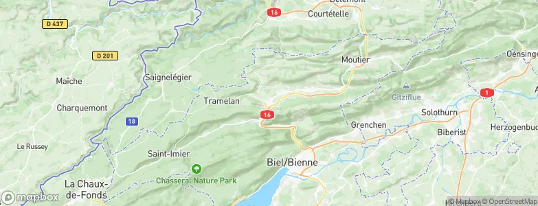 Tavannes, Switzerland Map