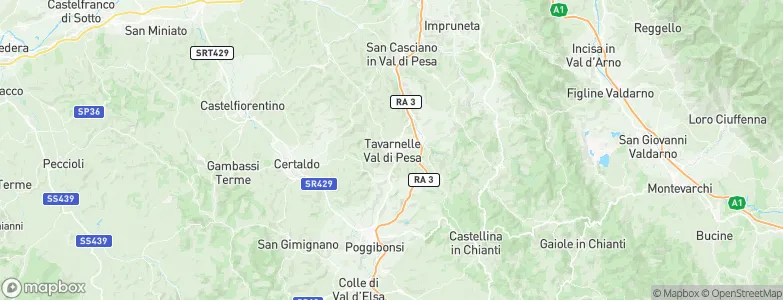 Tavarnelle Val di Pesa, Italy Map