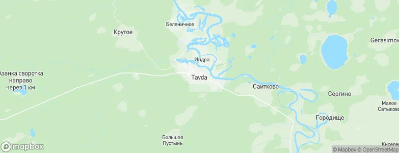 Tavda, Russia Map