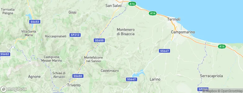 Tavenna, Italy Map