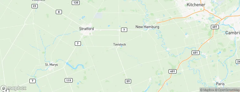 Tavistock, Canada Map