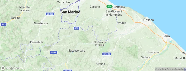 Tavoleto, Italy Map