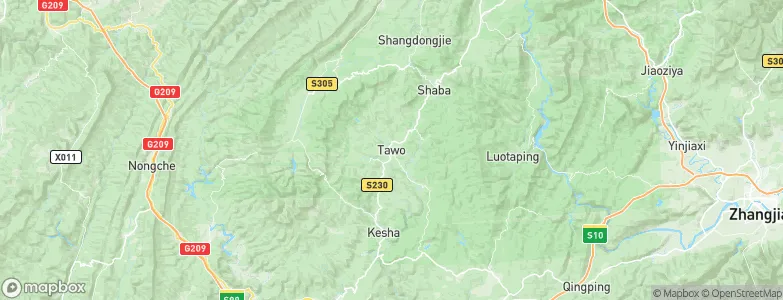 Tawo, China Map