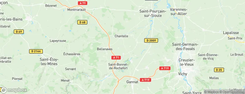 Taxat, France Map