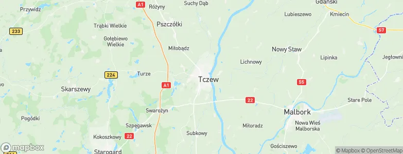 Tczew, Poland Map