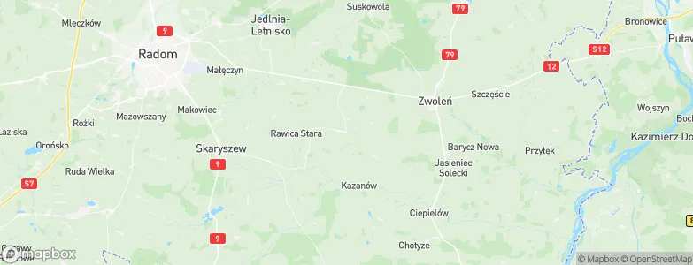 Tczów, Poland Map