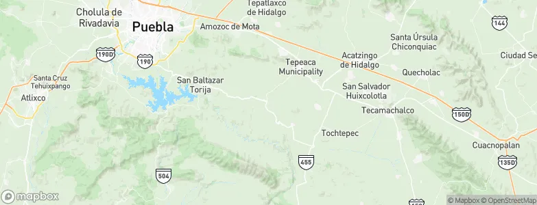 Tecali, Mexico Map
