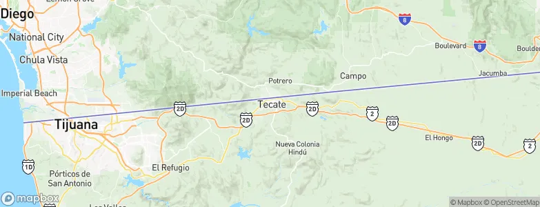 Tecate, Mexico Map