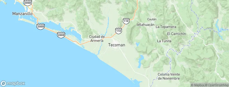 Tecomán, Mexico Map