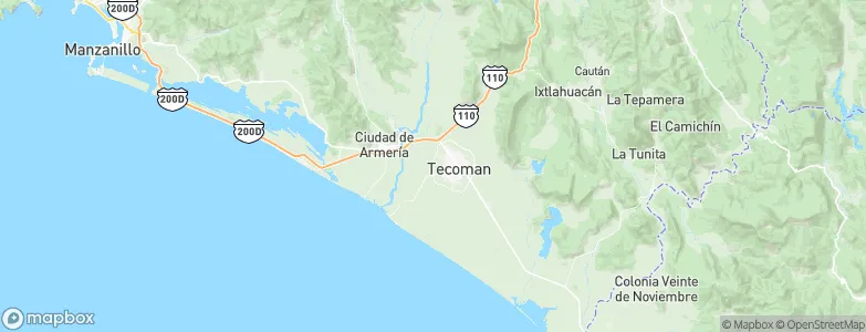 Tecomán, Mexico Map