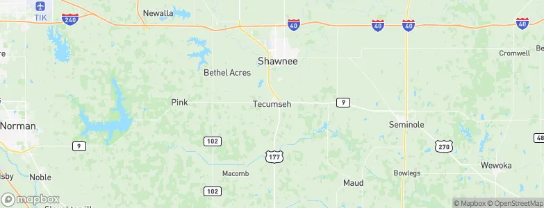 Tecumseh, United States Map