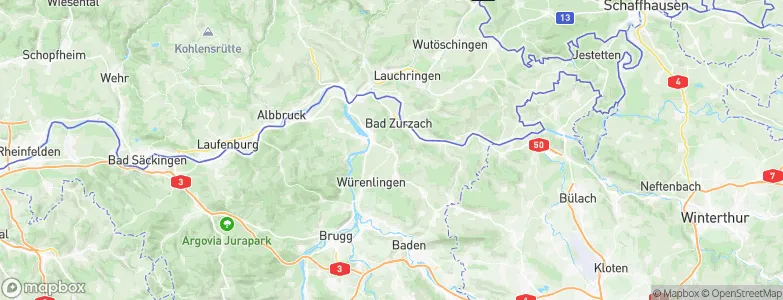 Tegerfelden, Switzerland Map