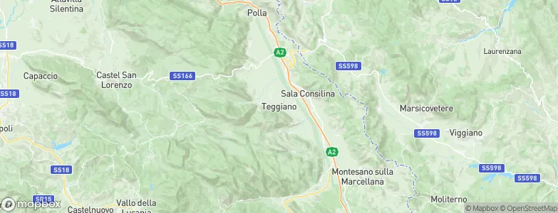 Teggiano, Italy Map