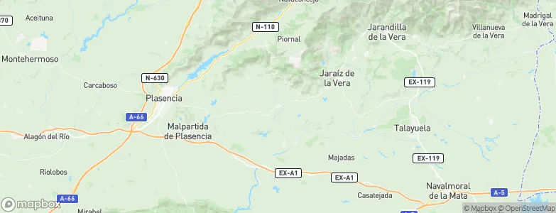 Tejeda de Tiétar, Spain Map