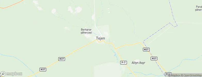 Tejen, Turkmenistan Map