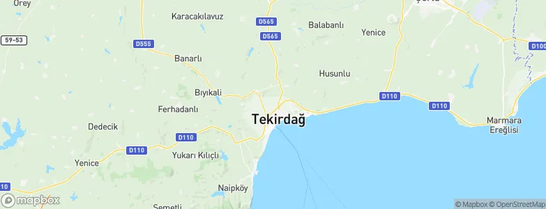 Tekirdağ Province, Turkey Map